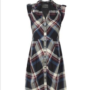 Allsaints All Saints plaid ruched dress
